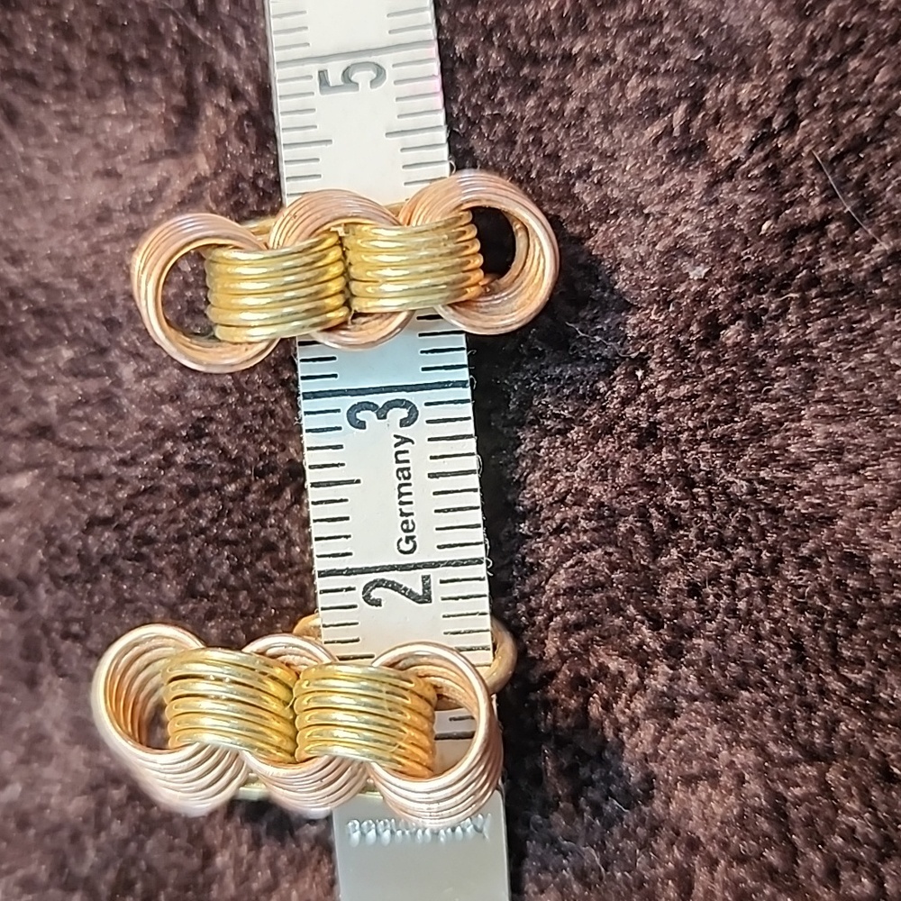 Vintage Two Tone Screwback Earrings
